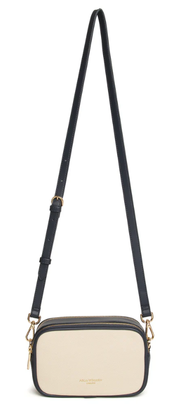 Stripe Madrid Camera Crossbody Bag - Navy