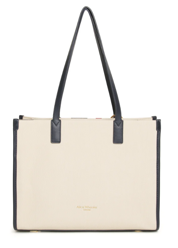 Stripe Amalfi Tote Bag - Navy