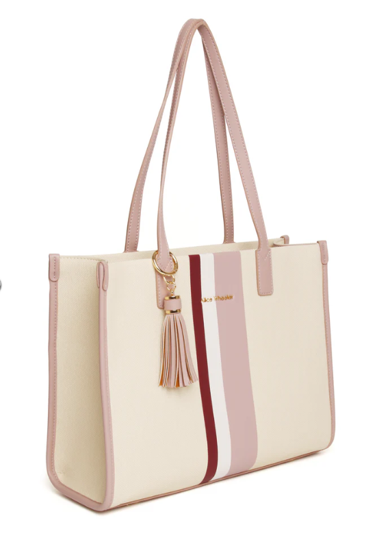 Amalfi Stripe Tote Bag - Pink
