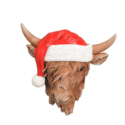 Christmas Highland Cow Wall Decoration