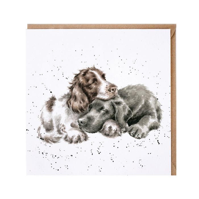 Growing Old Together Spaniel & Labrador Card