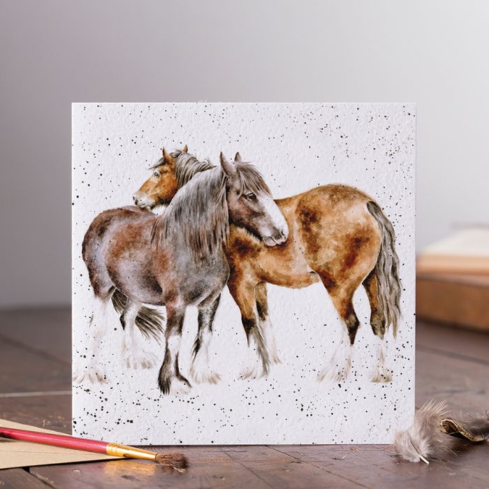 Side By Side Horse Card