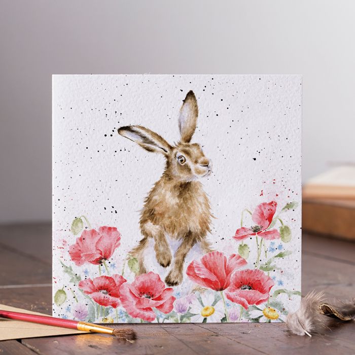 Field Of Flowers Hare Card
