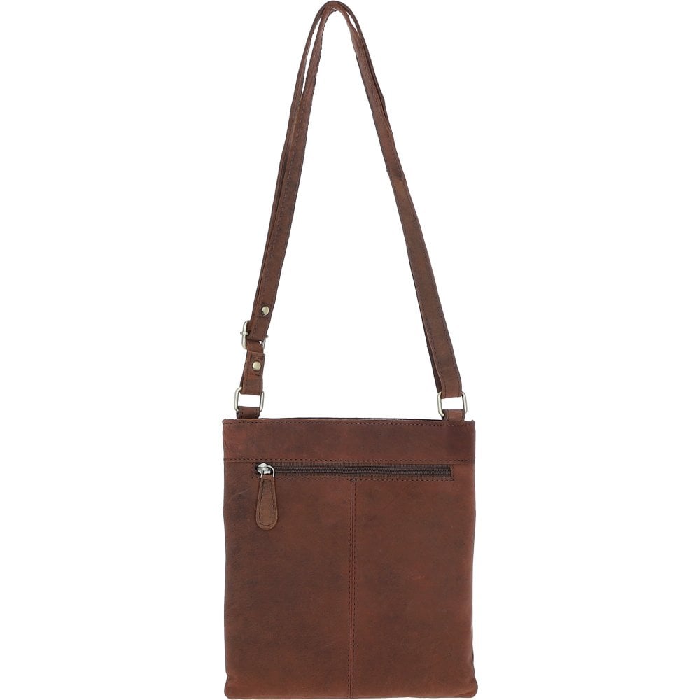 Esquire Vintage Leather Crossbody Bag Mud/brown