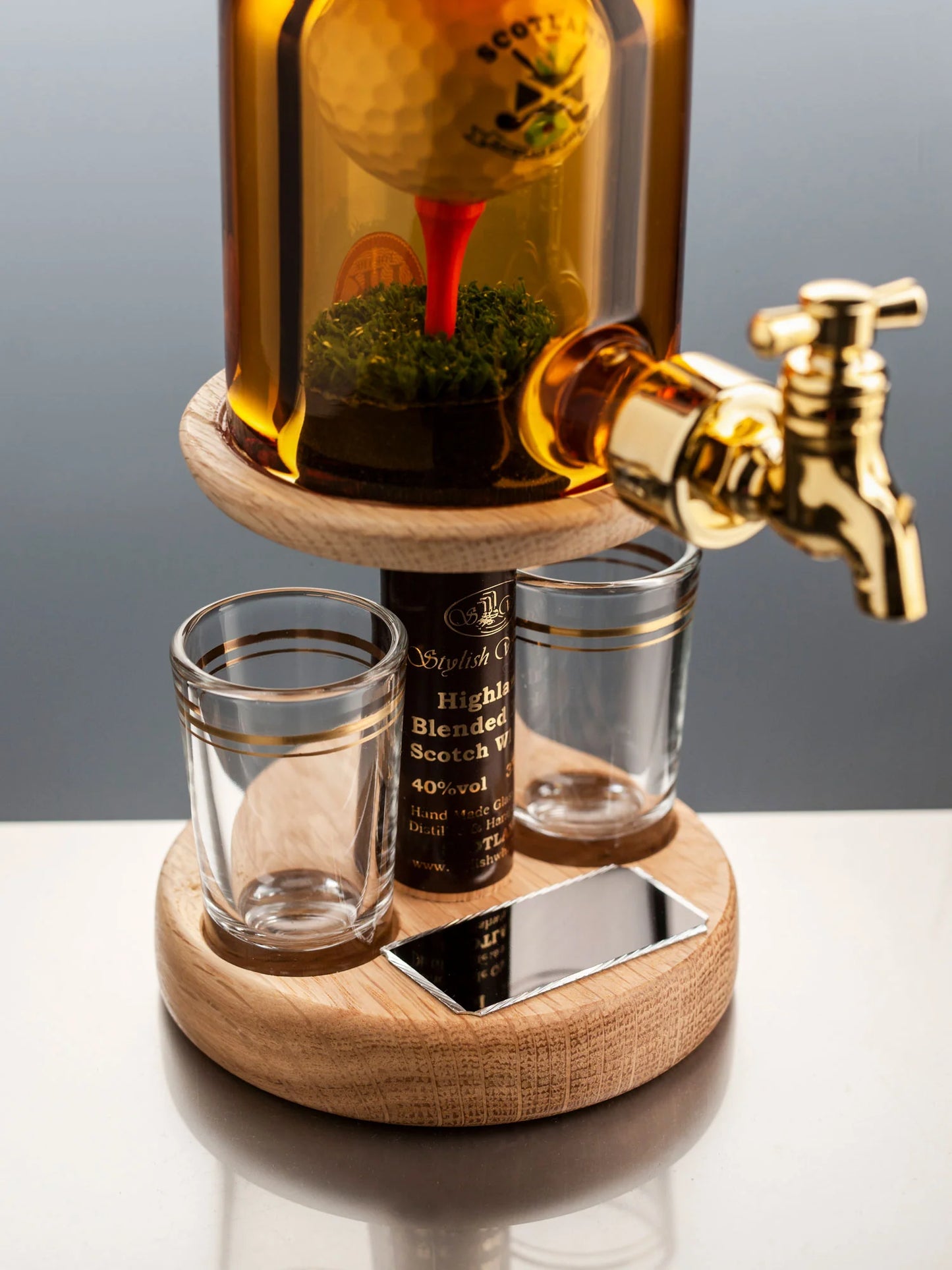 Golf Ball and Tee Refillable Whisky Decanter 350ml