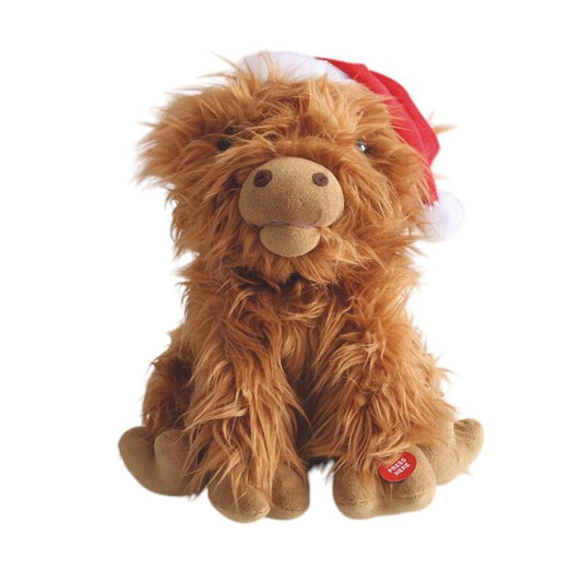 Highland Cow Singing Jingle Bell Rock