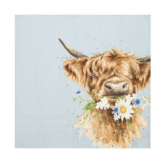 Daisy Coo Highland Cow Lunch Napkins