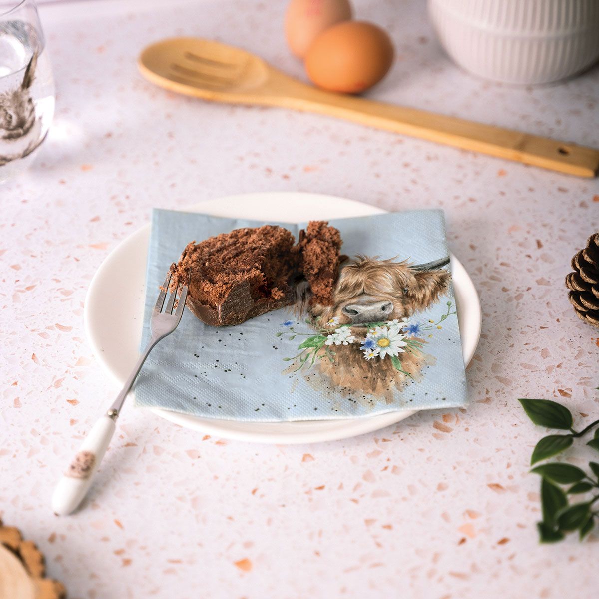 Daisy Coo Highland Cow Lunch Napkins