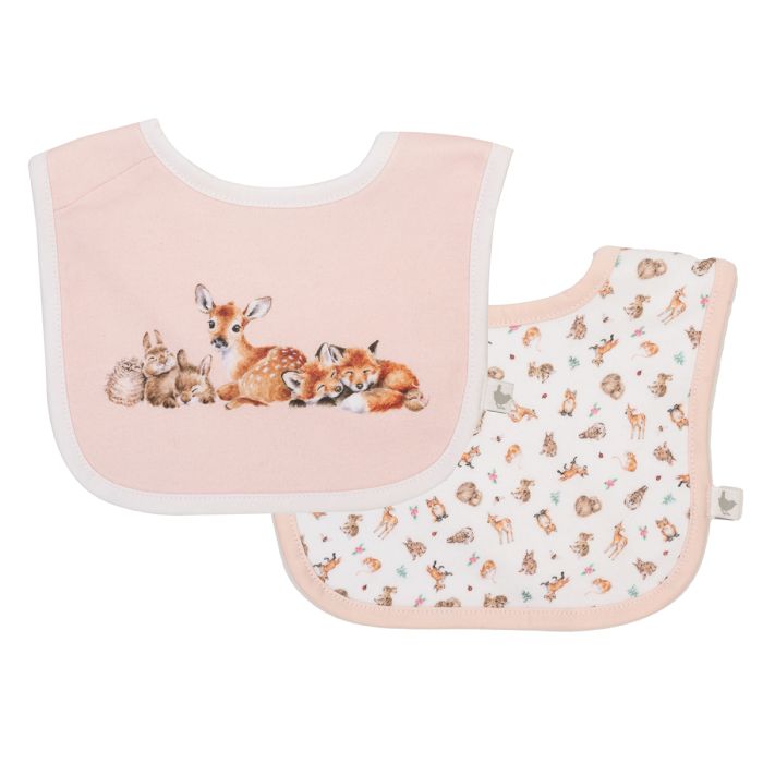 Little Forest Woodland Animals Bib Gift Set