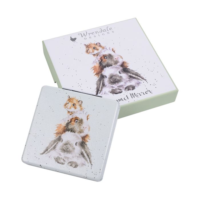Piggy In The Middle Guinea Pig & Rabbit Compact Mirror