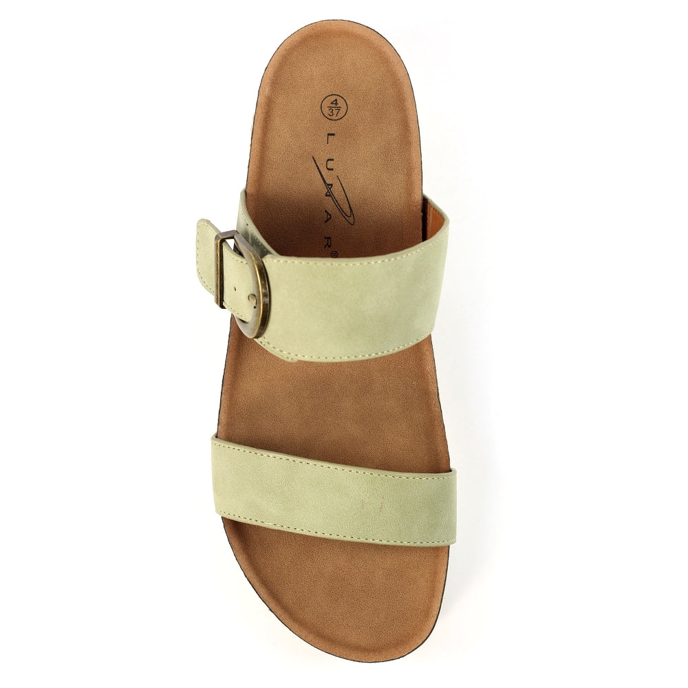Ripple Light Green Wedge Sandal