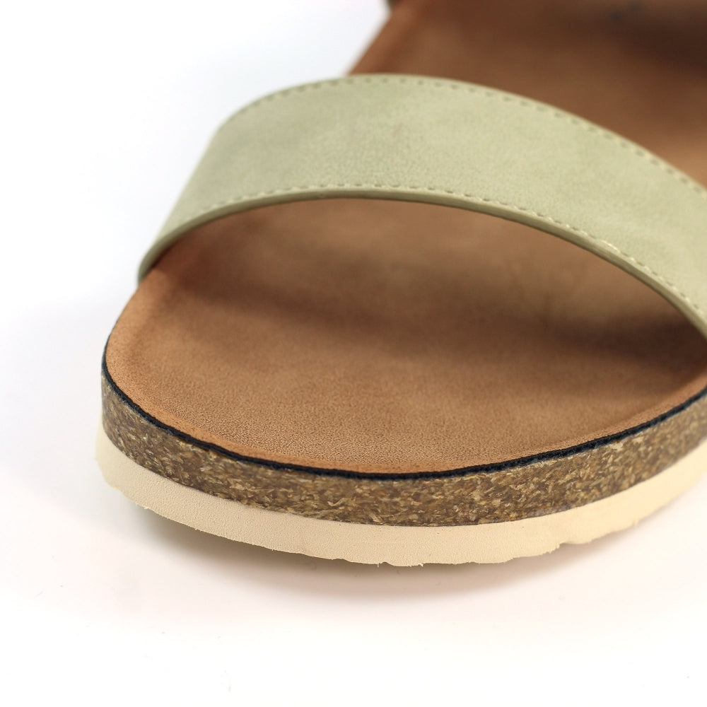 Ripple Light Green Wedge Sandal