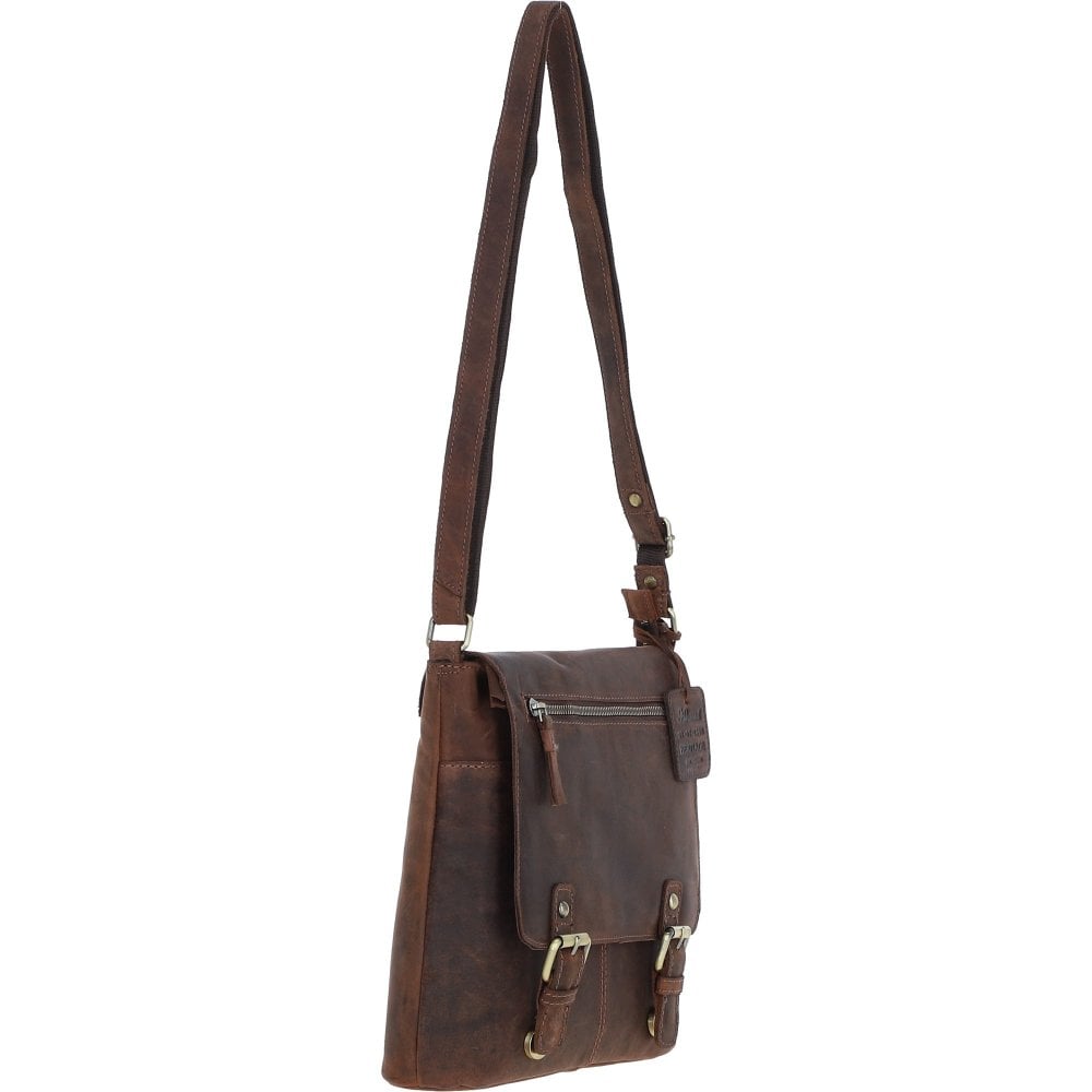 Rustic Charm Leather Handbag Mud/brown: Cheltenham