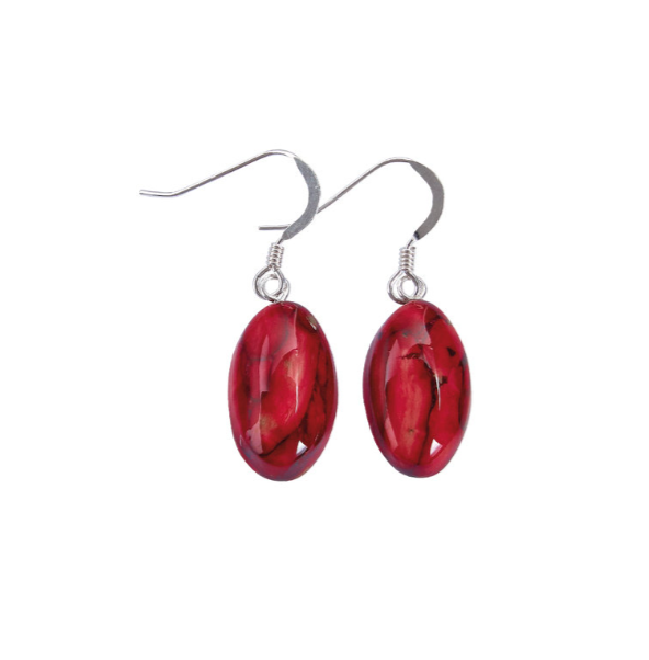 Small Oval Heather Earrings