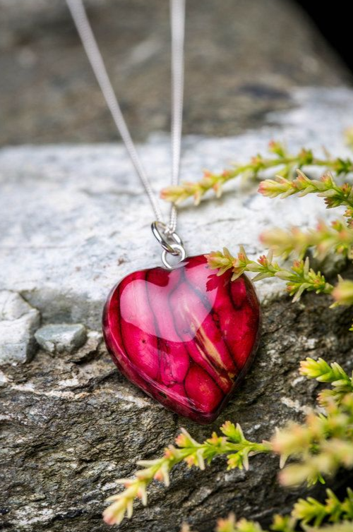 Small Heart Heather Pendant