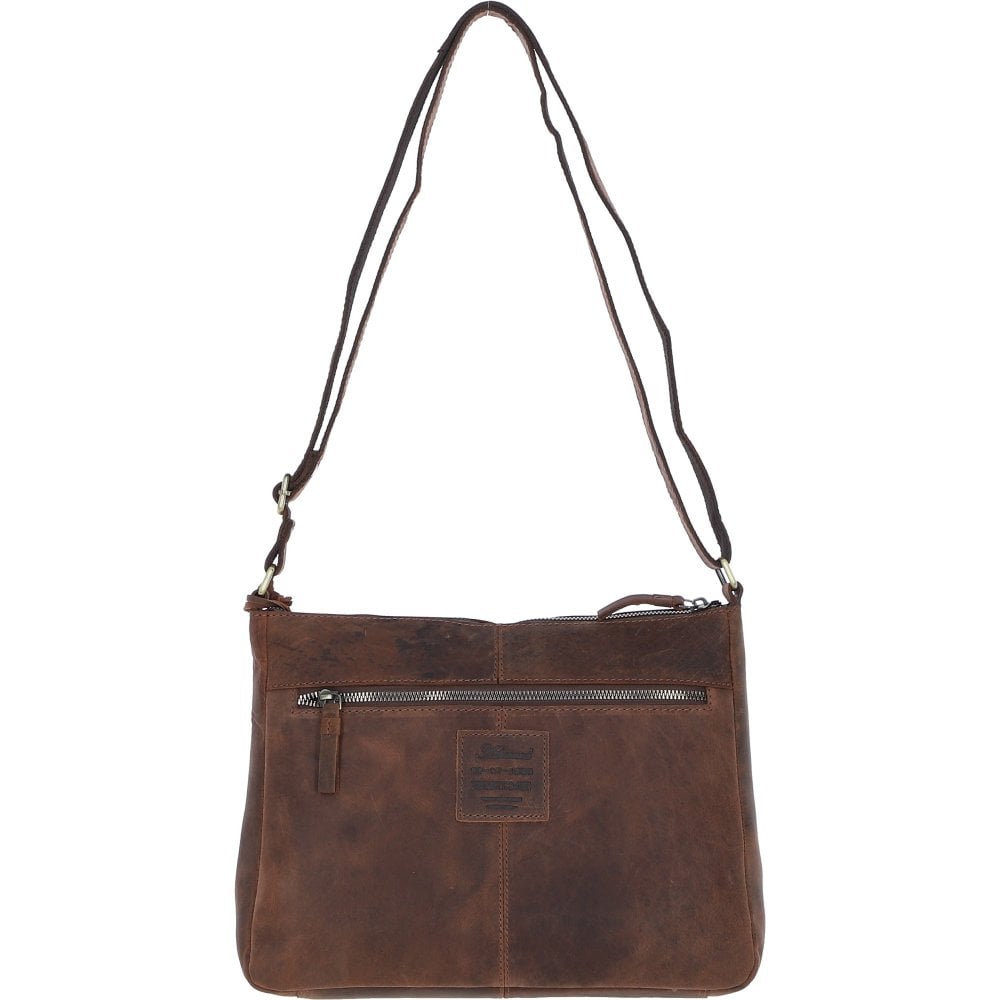Leather Handbag Mud/brown: Bewdley
