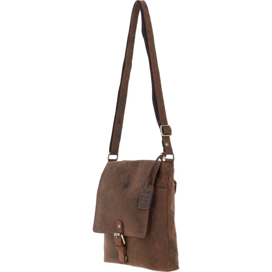 Vintage Elegance Leather Handbag Mud/brown: Malvern