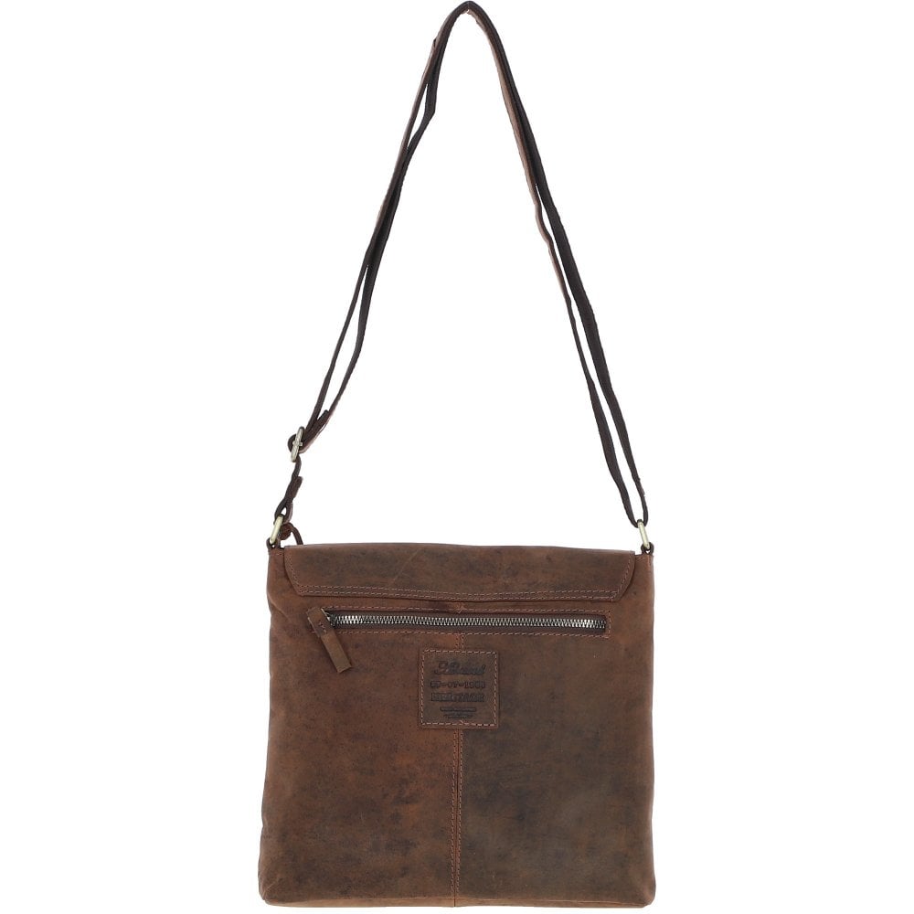Vintage Elegance Leather Handbag Mud/brown: Malvern