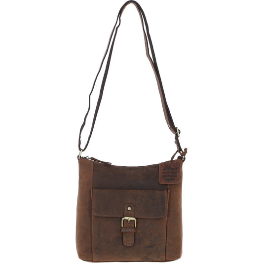 Vintage Equestrian Leather Handbag Mud/brown: Worcester