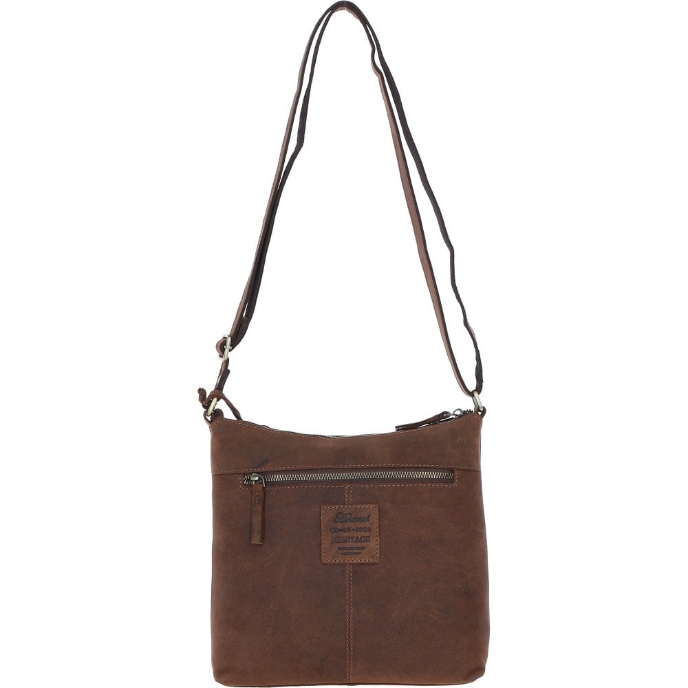 Vintage Equestrian Leather Handbag Mud/brown: Worcester