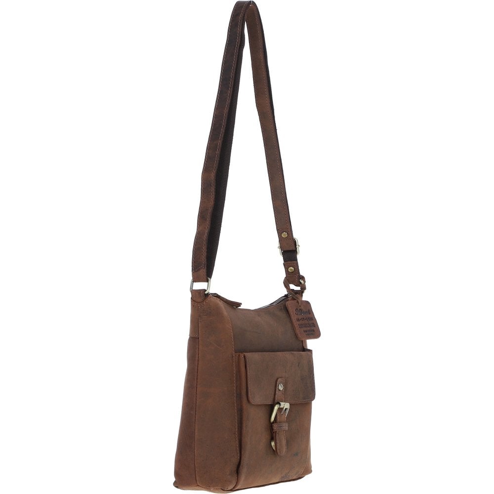 Vintage Equestrian Leather Handbag Mud/brown: Worcester