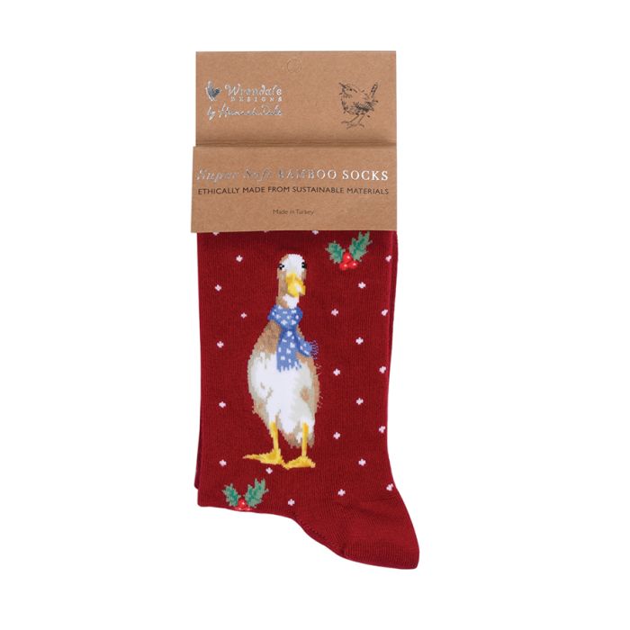 'Christmas Scarves' Duck Socks