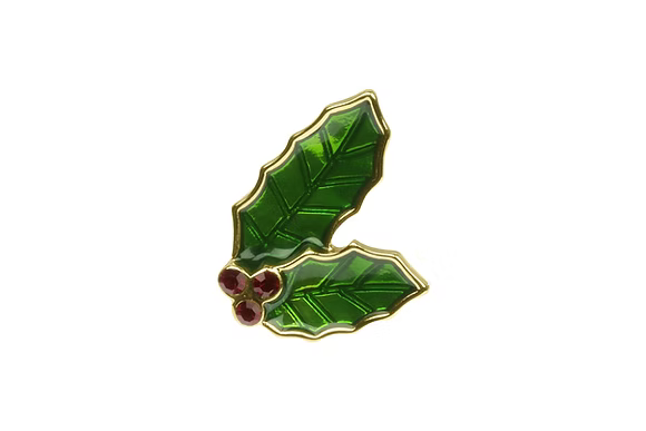 Gold Holly Stick Pin