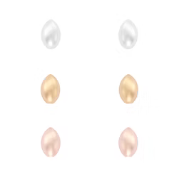 Rhodium, Rose Gold, Gold Trio Earrings