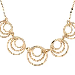 Gold 5 Circle Necklace