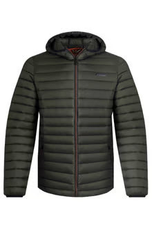 Flete Lightweight Showerproof Padded Hooded Jacket Anthracite