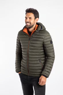 Flete Lightweight Showerproof Padded Hooded Jacket Anthracite