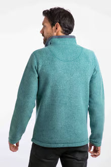 Newark 1/4 Zip Grid Fleece Leaf Green