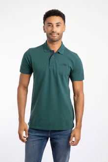 Miles Pique Polo Shirt Forest Green