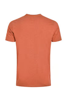 Double Fish Front Print Graphic T-Shirt Rust Leaves