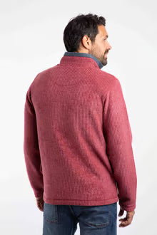 Newark 1/4 Zip Grid Fleece Rhubarb