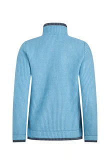 Beye 1/4 Zip Grid Fleece Sky Blue