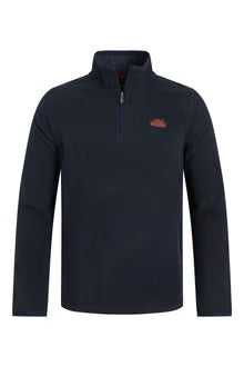 Errill 1/4 Zip Textured Fleece Midnight