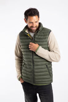 Langtree Lightweight Showerproof Padded Gilet Deep Lichen Green
