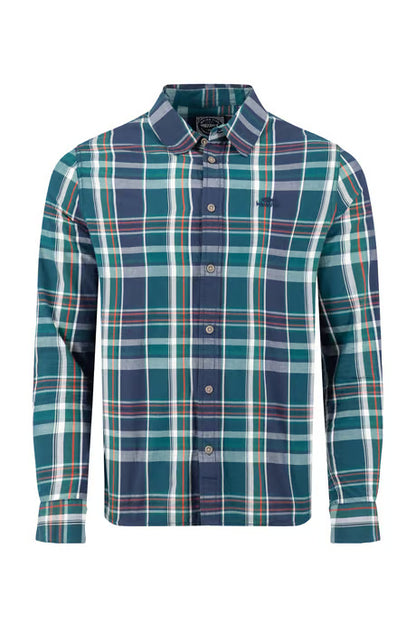 Lando Long Sleeve Check Shirt Dark Blue