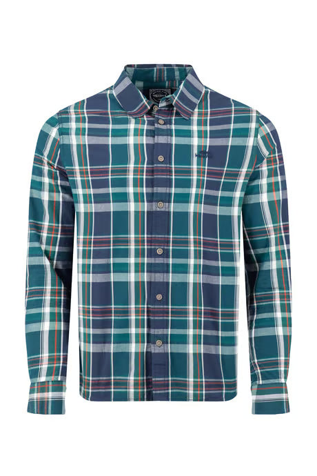 Lando Long Sleeve Check Shirt Dark Blue