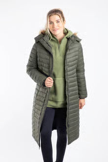 Kempley Lightweight Padded Midline Hooded Jacket Deep Lichen Green