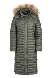 Kempley Lightweight Padded Midline Hooded Jacket Deep Lichen Green