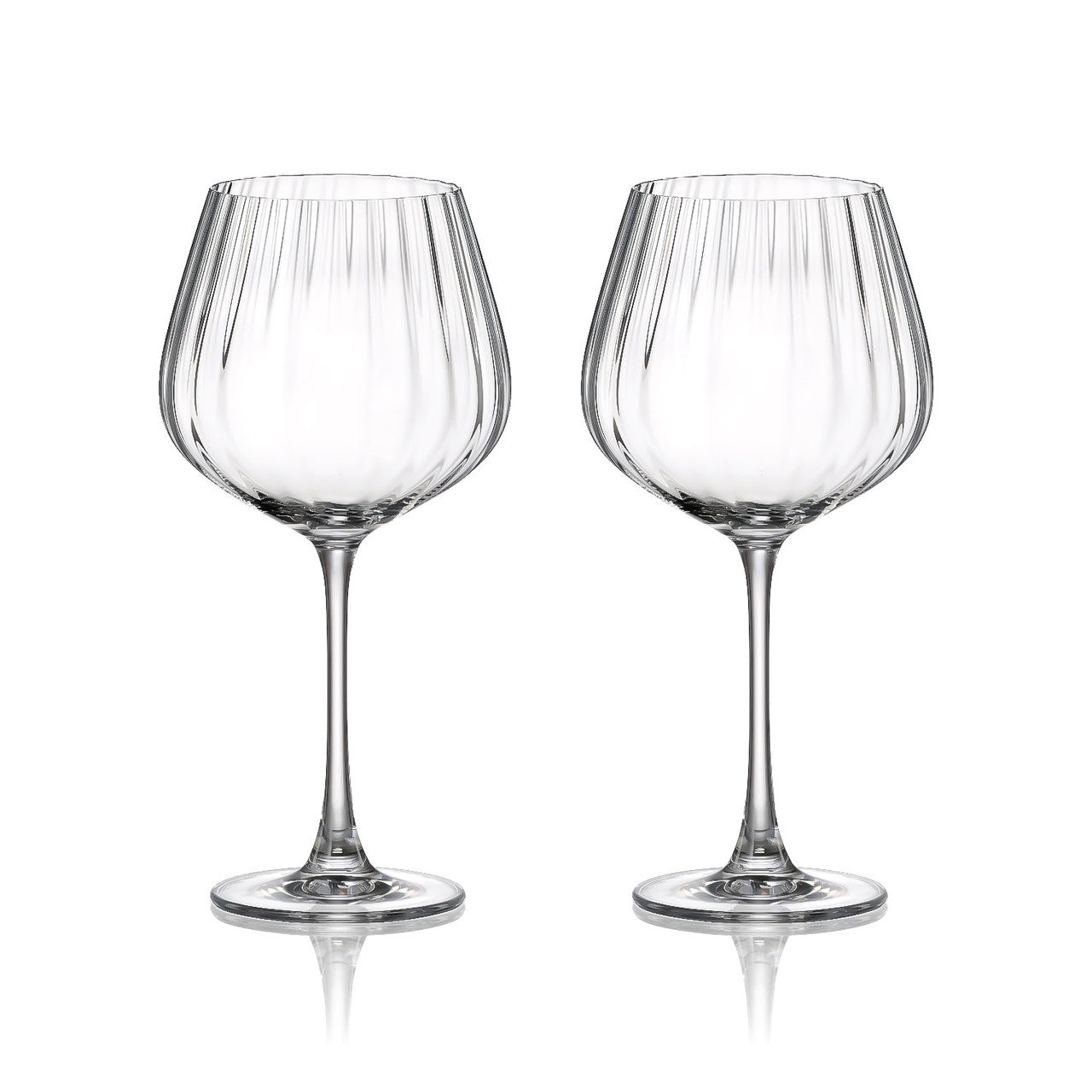 Ripple Set of 2 Crystal Gin Glasses