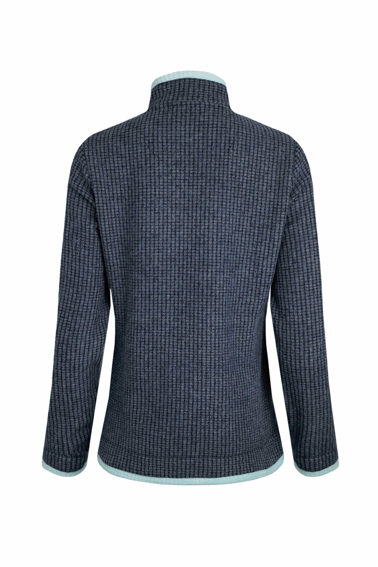 Ariana Full Zip Grid Fleece - Rich Navy