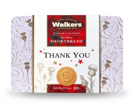 'Thank You' Thistle Shortbread Tin