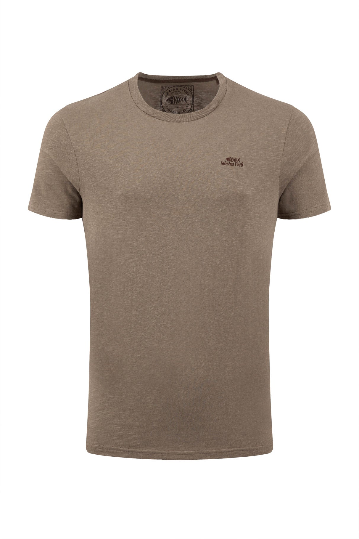 Weird Fish - Fished Cotton Branded T-Shirt - Coffee