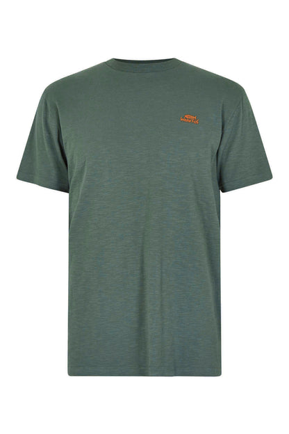Fished Organic Cotton Branded Tee - Dusky Green