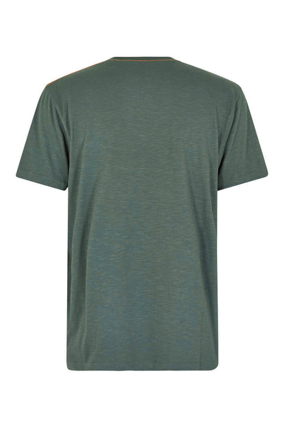 Fished Organic Cotton Branded Tee - Dusky Green
