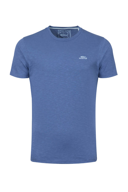 Fished Organic Cotton Branded Tee - Faded Blue