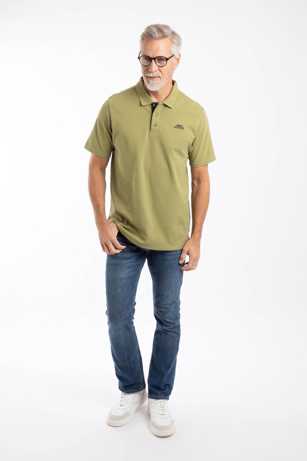 Miles Organic Cotton Pique Polo - Washed Oak